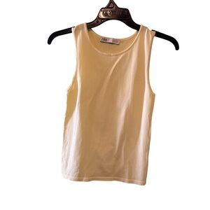 Zara Sleeveless Tank Top Womens Yellow Sz Large